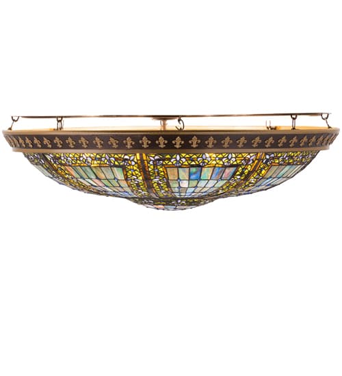Fleur-de-lis 8 Light 47" Wide Semi-Flush Bowl Ceiling Fixture
