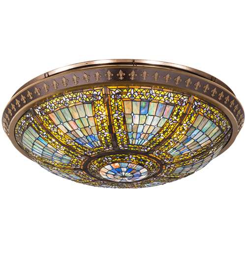 Fleur-de-lis 8 Light 47" Wide Semi-Flush Bowl Ceiling Fixture