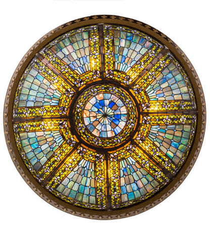 Fleur-de-lis 8 Light 47" Wide Semi-Flush Bowl Ceiling Fixture