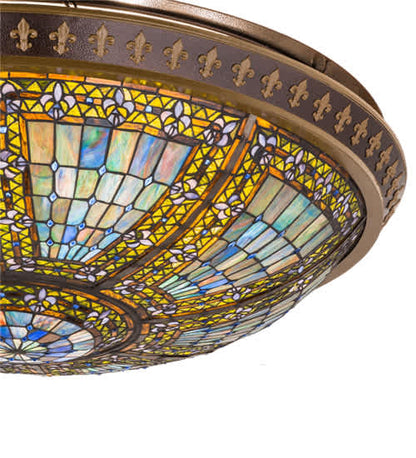 Fleur-de-lis 8 Light 47" Wide Semi-Flush Bowl Ceiling Fixture