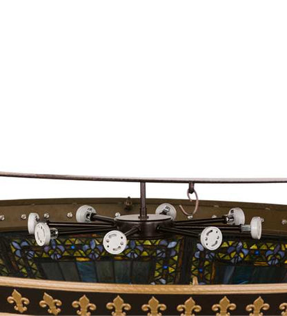 Fleur-de-lis 8 Light 47" Wide Semi-Flush Bowl Ceiling Fixture