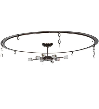 Fleur-de-lis 8 Light 47" Wide Semi-Flush Bowl Ceiling Fixture