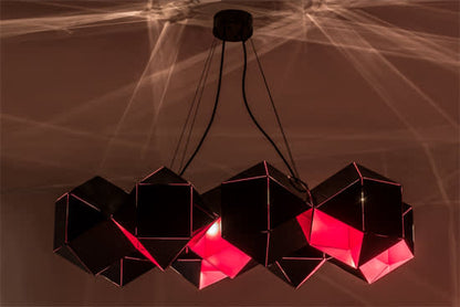 Vierzehn 9 Light 27" Wide Abstract Linear Pendant