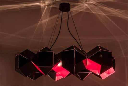 Vierzehn 9 Light 27" Wide Abstract Linear Pendant