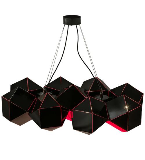 Vierzehn 9 Light 27" Wide Abstract Linear Pendant