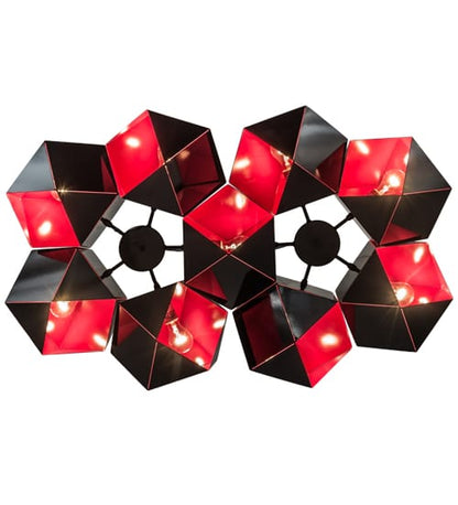 Vierzehn 9 Light 27" Wide Abstract Linear Pendant