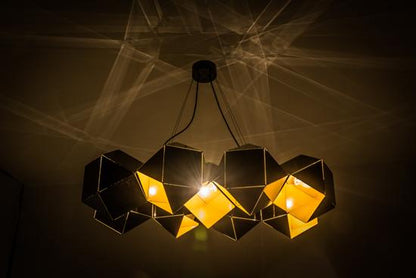 Vierzehn 9 Light 27" Wide Abstract Linear Pendant