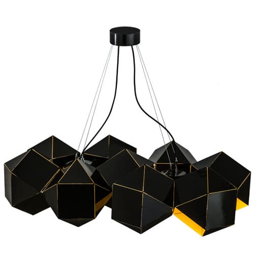 Vierzehn 9 Light 27" Wide Abstract Linear Pendant