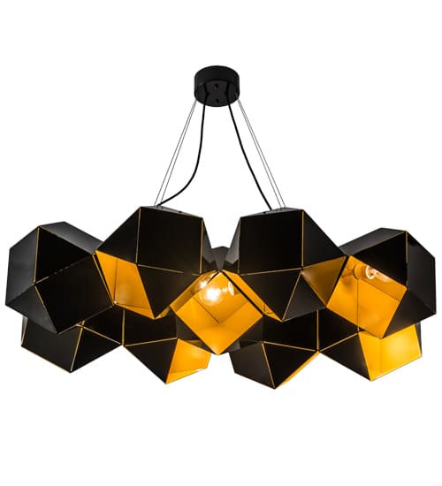 Vierzehn 9 Light 27" Wide Abstract Linear Pendant