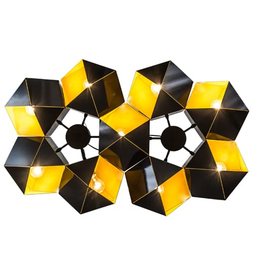 Vierzehn 9 Light 27" Wide Abstract Linear Pendant