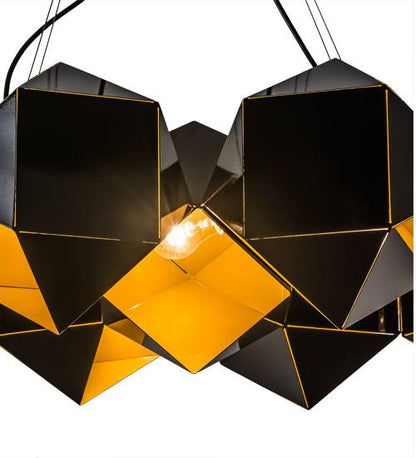 Vierzehn 9 Light 27" Wide Abstract Linear Pendant
