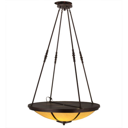 Meyda Tiffany Commerce 4 Light 32" Wide Pendant - Copper Vein Finish - GU24 Bulb Base
