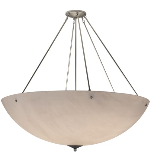 Madison 8 Light 48" Wide Semi-Flush Bowl Ceiling Fixture - Nickel Finish