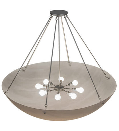 Madison 8 Light 48" Wide Semi-Flush Bowl Ceiling Fixture - Nickel Finish