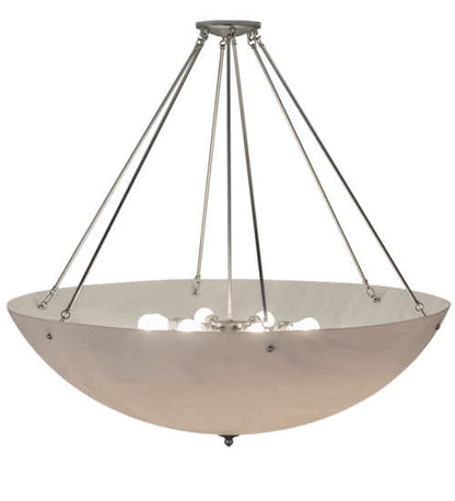 Madison 8 Light 48" Wide Semi-Flush Bowl Ceiling Fixture - Nickel Finish