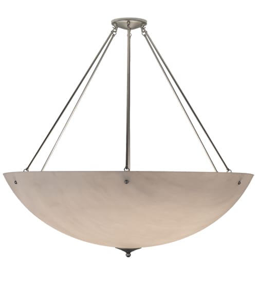 Madison 8 Light 48" Wide Semi-Flush Bowl Ceiling Fixture - Nickel Finish