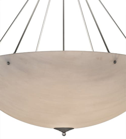 Madison 8 Light 48" Wide Semi-Flush Bowl Ceiling Fixture - Nickel Finish