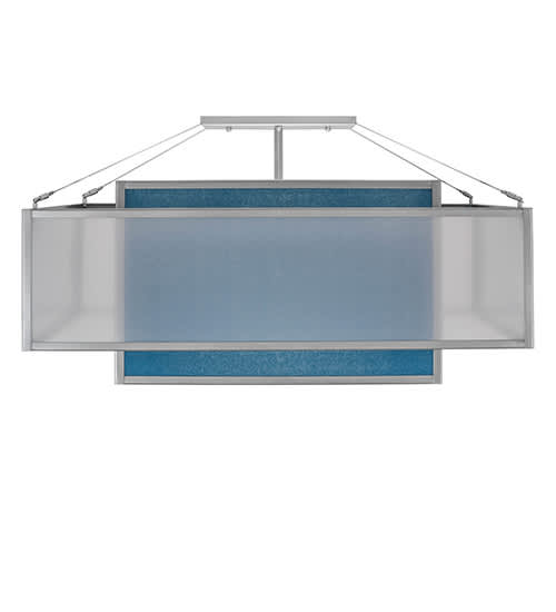 Quadrato Umador 4 Light 51" Wide Semi-Flush Square Ceiling Fixture - Nickel Finish