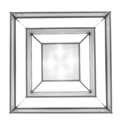 Quadrato Umador 4 Light 51" Wide Semi-Flush Square Ceiling Fixture - Nickel Finish