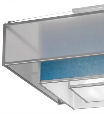 Quadrato Umador 4 Light 51" Wide Semi-Flush Square Ceiling Fixture - Nickel Finish