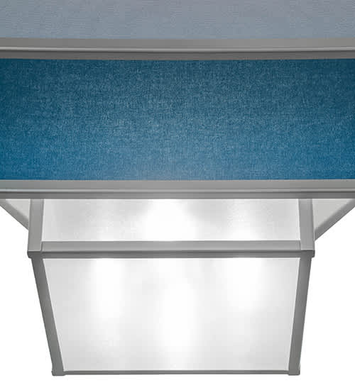 Quadrato Umador 4 Light 51" Wide Semi-Flush Square Ceiling Fixture - Nickel Finish