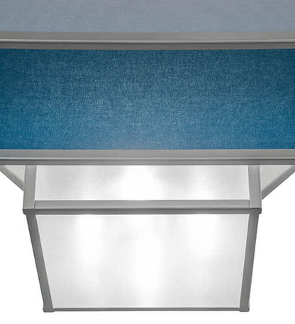 Quadrato Umador 4 Light 51" Wide Semi-Flush Square Ceiling Fixture - Nickel Finish