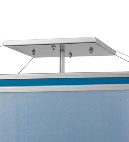 Quadrato Umador 4 Light 51" Wide Semi-Flush Square Ceiling Fixture - Nickel Finish