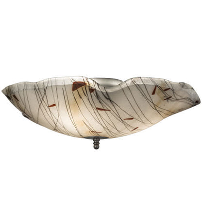 Metro Fusion 3 Light 24" Wide Semi-Flush Bowl Ceiling Fixture - Ramoscelli Finish