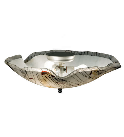 Metro Fusion 3 Light 24" Wide Semi-Flush Bowl Ceiling Fixture - Ramoscelli Finish