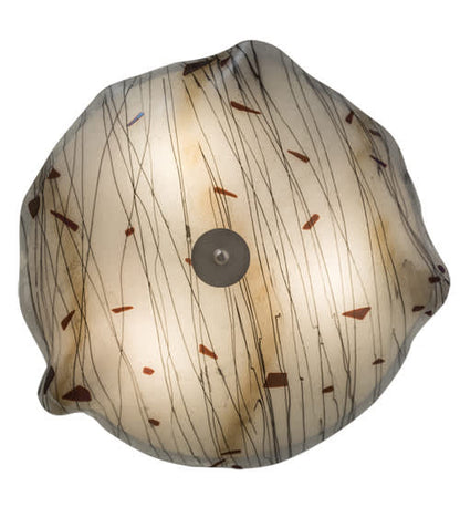 Metro Fusion 3 Light 24" Wide Semi-Flush Bowl Ceiling Fixture - Ramoscelli Finish