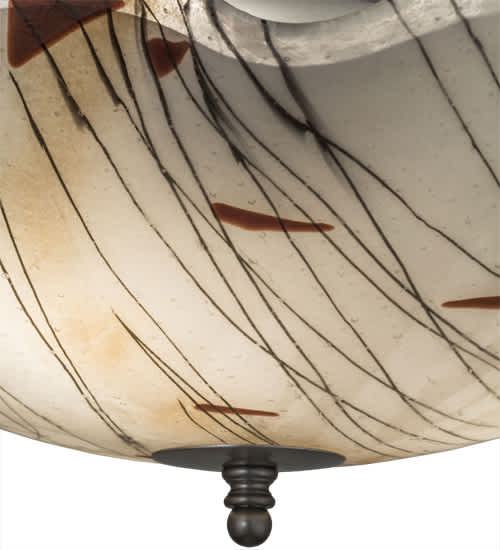 Metro Fusion 3 Light 24" Wide Semi-Flush Bowl Ceiling Fixture - Ramoscelli Finish