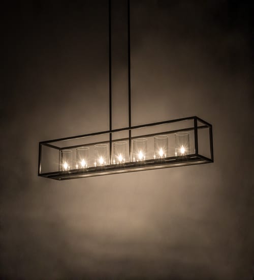 Affinity Island 7 Light 12" Wide Taper Candle Linear Pendant
