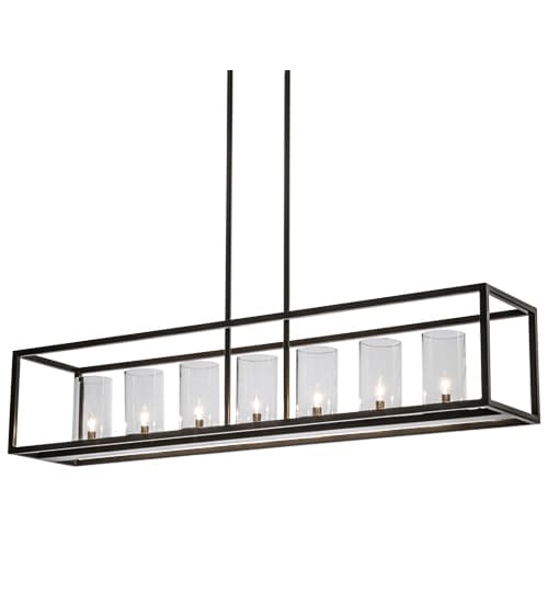 Affinity Island 7 Light 12" Wide Taper Candle Linear Pendant