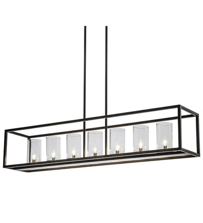 Affinity Island 7 Light 12" Wide Taper Candle Linear Pendant