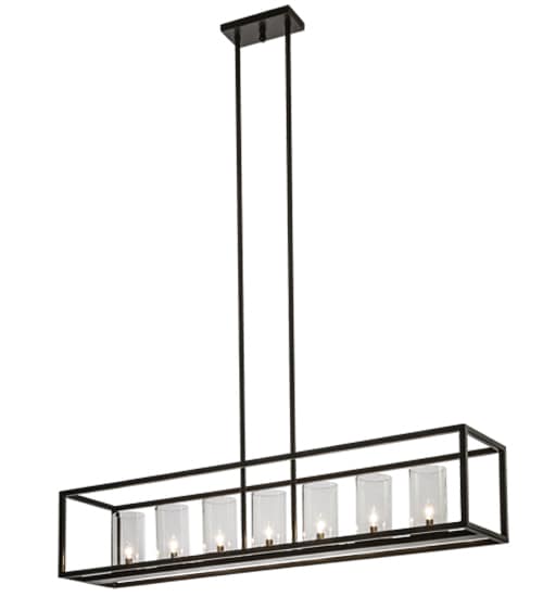 Affinity Island 7 Light 12" Wide Taper Candle Linear Pendant