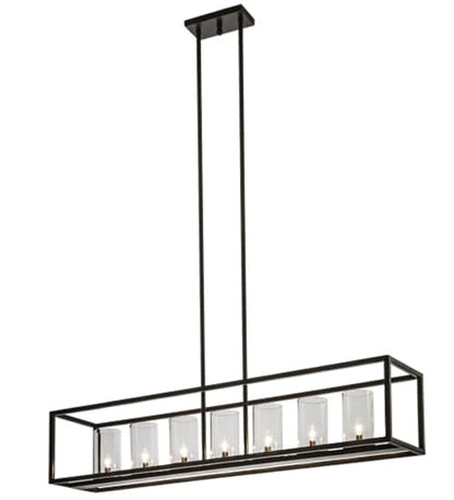 Affinity Island 7 Light 12" Wide Taper Candle Linear Pendant