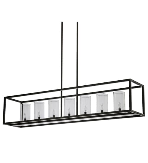 Affinity Island 7 Light 12" Wide Taper Candle Linear Pendant