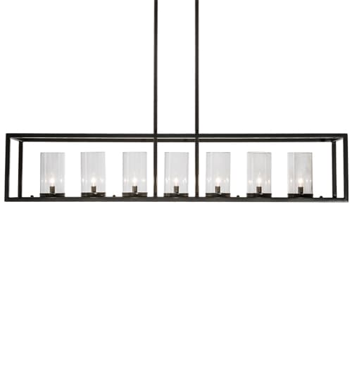 Affinity Island 7 Light 12" Wide Taper Candle Linear Pendant