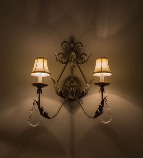 French Elegance 2 Light 23" Tall Wall Sconce