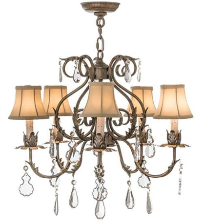 Chantilly 5 Light 24" Wide Crystal Chandelier