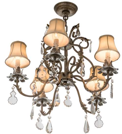 Chantilly 5 Light 24" Wide Crystal Chandelier