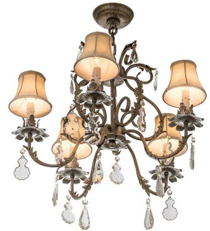 Chantilly 5 Light 24" Wide Crystal Chandelier