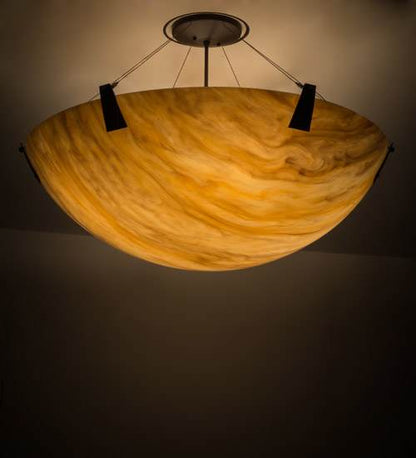 Araneta 4 Light 37" Wide Semi-Flush Bowl Ceiling Fixture - Oil Rubbed Bronze Finish - GU24 Bulb Base