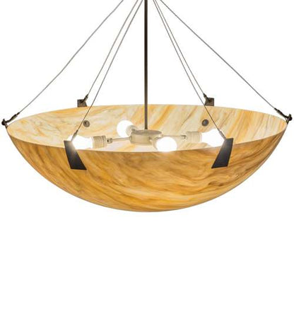 Araneta 4 Light 37" Wide Semi-Flush Bowl Ceiling Fixture - Oil Rubbed Bronze Finish - GU24 Bulb Base
