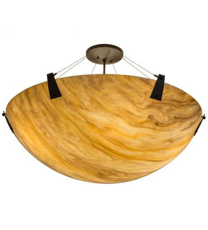 Araneta 4 Light 37" Wide Semi-Flush Bowl Ceiling Fixture - Oil Rubbed Bronze Finish - GU24 Bulb Base