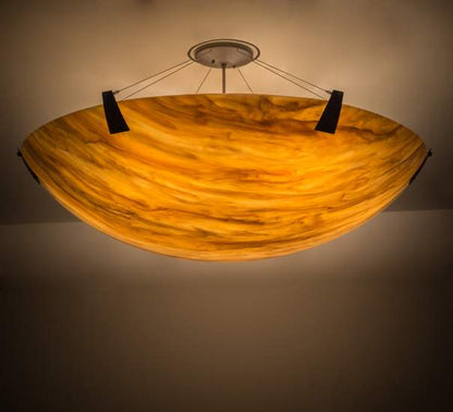 Araneta 6 Light 49" Wide Semi-Flush Bowl Ceiling Fixture - Oil Rubbed Bronze Finish - GU24 Bulb Base