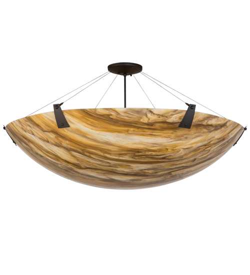 Araneta 6 Light 49" Wide Semi-Flush Bowl Ceiling Fixture - Oil Rubbed Bronze Finish - GU24 Bulb Base