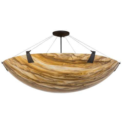 Araneta 6 Light 49" Wide Semi-Flush Bowl Ceiling Fixture - Oil Rubbed Bronze Finish - GU24 Bulb Base
