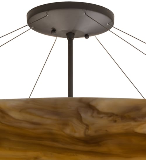 Araneta 6 Light 49" Wide Semi-Flush Bowl Ceiling Fixture - Oil Rubbed Bronze Finish - GU24 Bulb Base