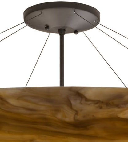 Araneta 6 Light 49" Wide Semi-Flush Bowl Ceiling Fixture - Oil Rubbed Bronze Finish - GU24 Bulb Base